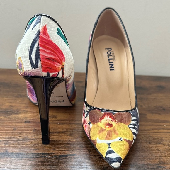 Never worn gorgeous Studio Pollini flower shoes size 36 - Picture 2 of 10